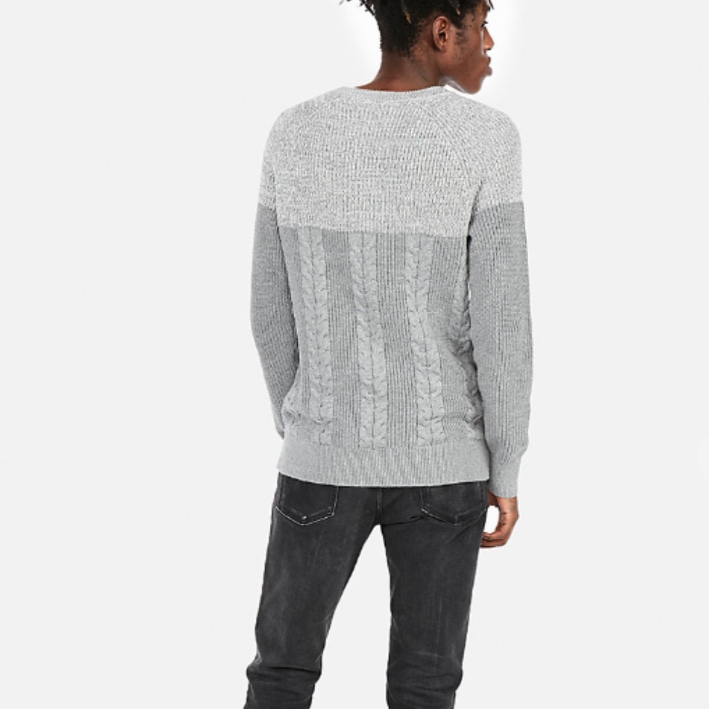 Color Block Cable Knit Sweater - Picture 2 of 2
